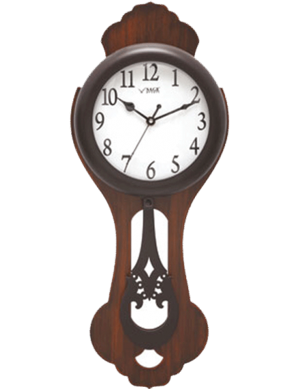 Wall Mounted Pendulum Clock Sage - Hanging Timepiece with Swinging