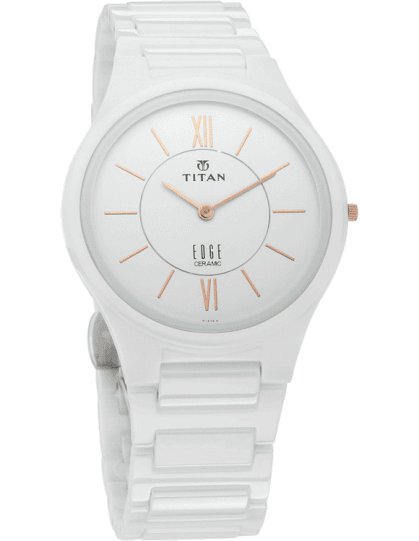 titan watch white colour