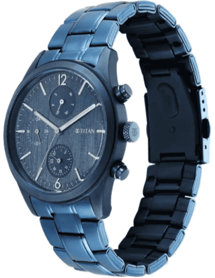 Titan watch blue online colour